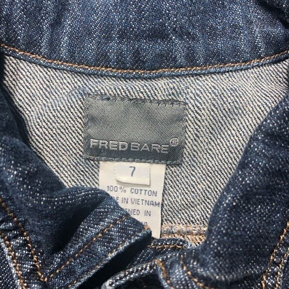 3/$25 FRED BARE AUSTRALIA UNISEX DENIM JACKET SZ 7 - Picture 9 of 13